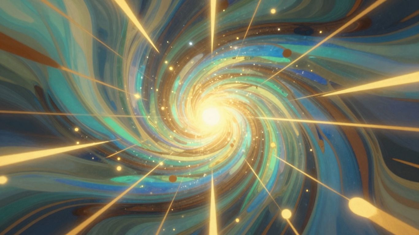 Abstract digital art with upward momentum and growth.