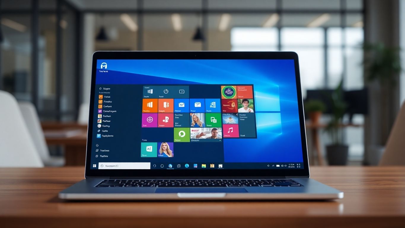 Laptop con interfaz de Windows 11.