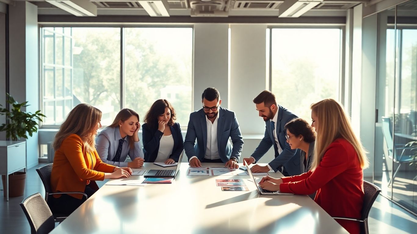 Team collaborating on e-commerce growth strategy.