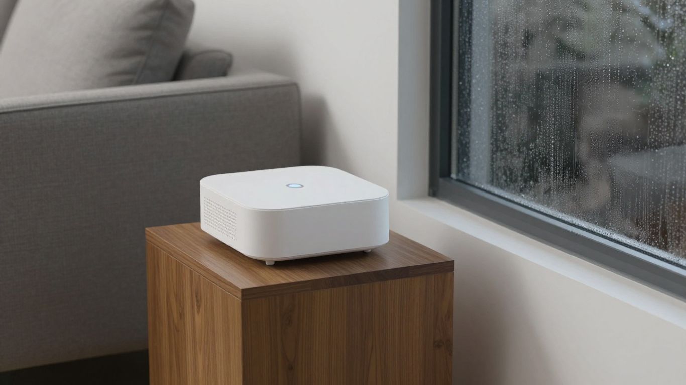 Absorbeur d'humidité dans un salon moderne