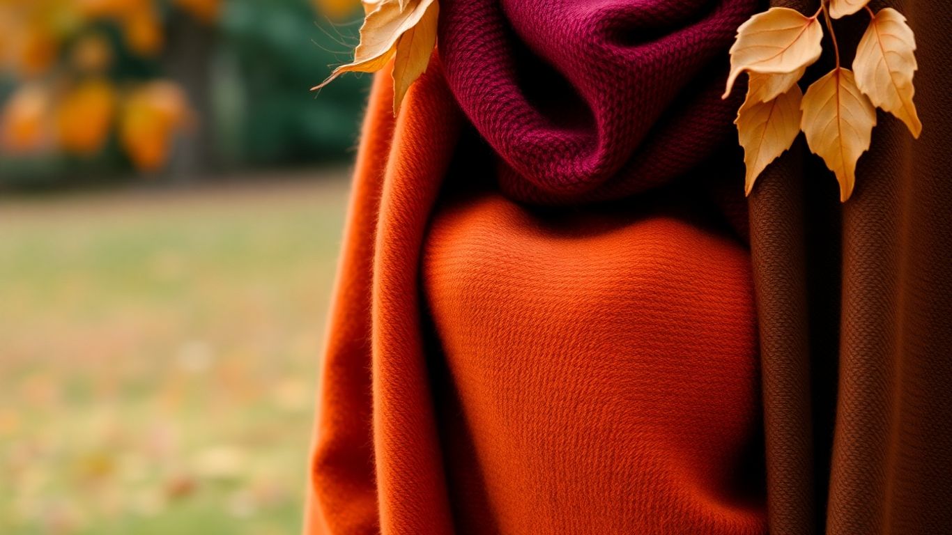 Autumn collection fashion items on display.