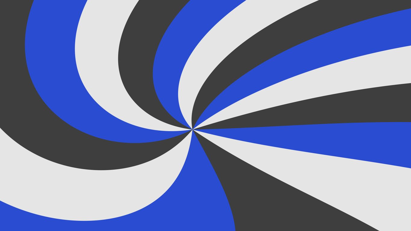 Swirling pattern of blue, white, and gray stripes