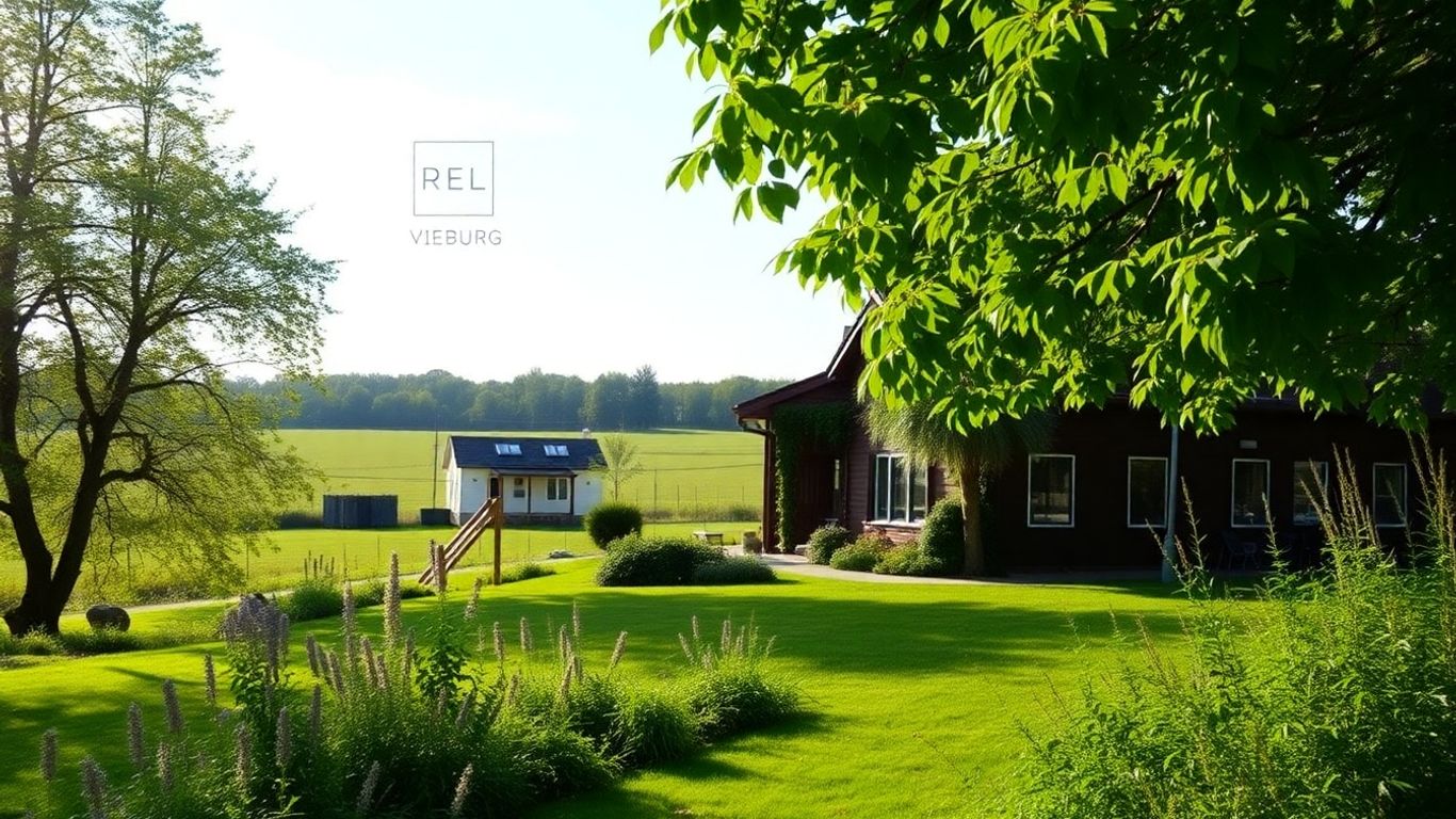 Grüne Landschaft in Kiel Vieburg mit Unterkünften