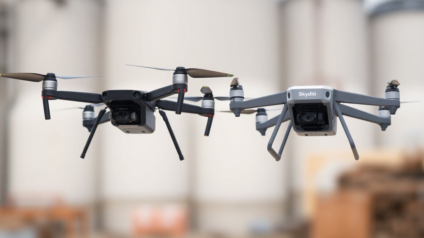 DJI and Skydio drones for inspections
