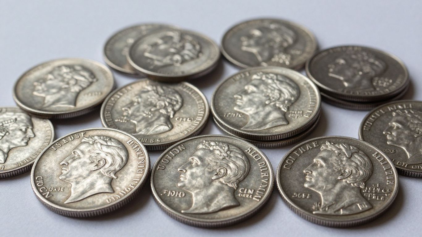 Collection of vintage silver coins from Austin.