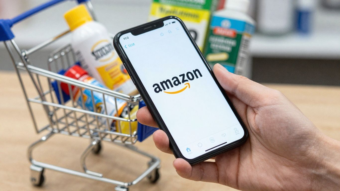 Amazonova aplikacija na telefonu s košarico za nakupovanje