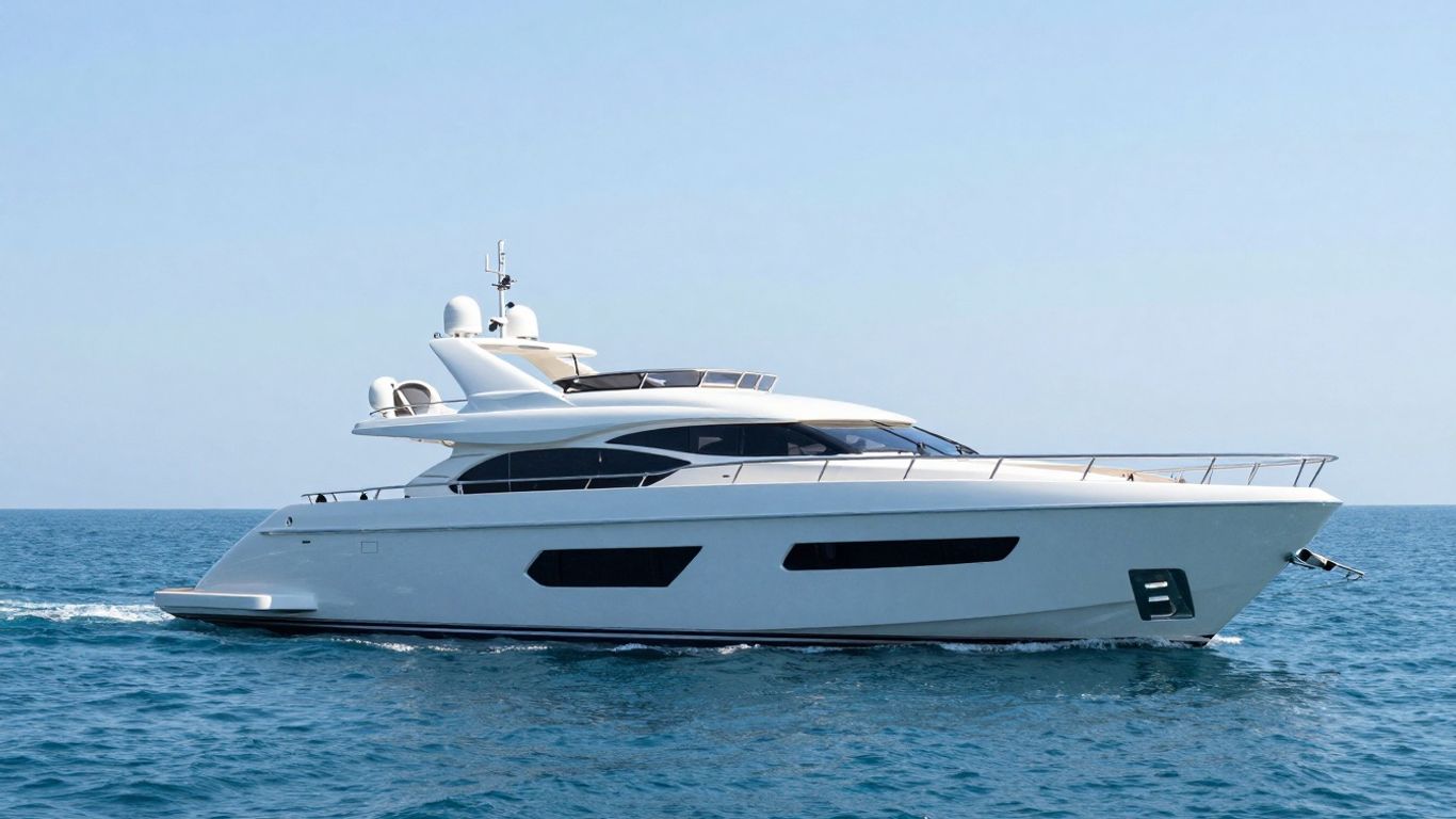 Elysian Yacht on calm blue water