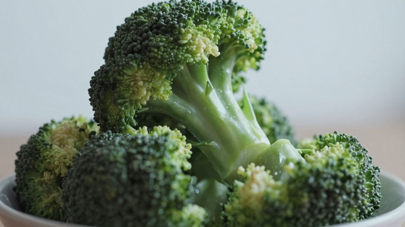 Fresh broccoli florets in a cup
