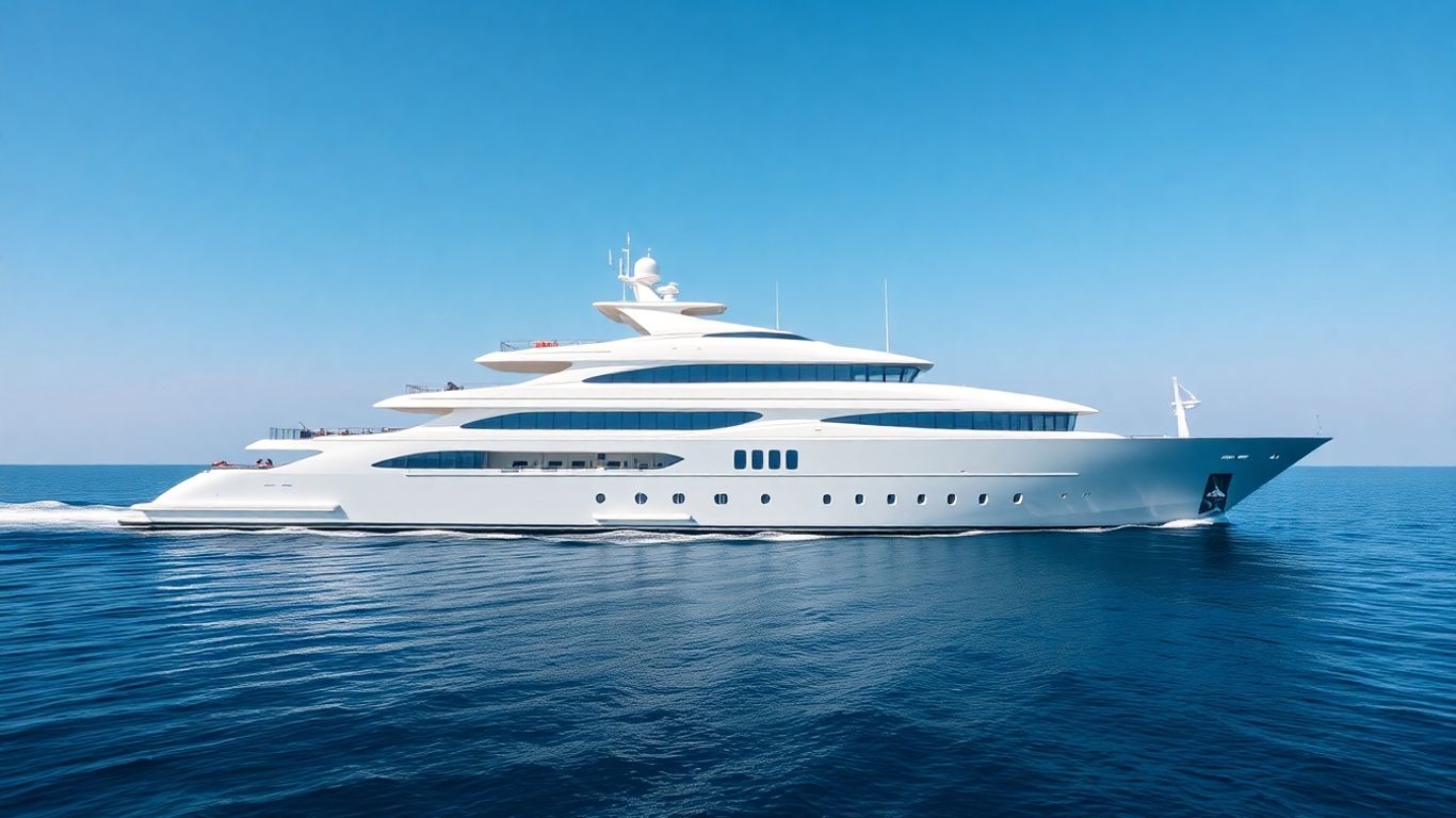 The luxurious Kismet superyacht on the water.