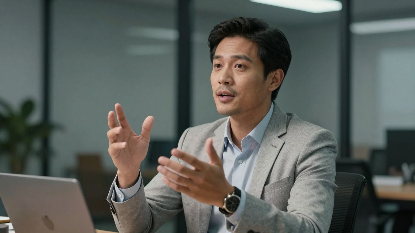 Person succeeding in sales and communication