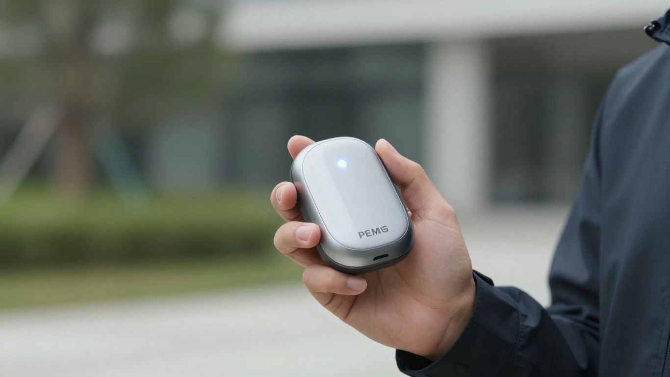 Portable PEMF machine in use for wellness.