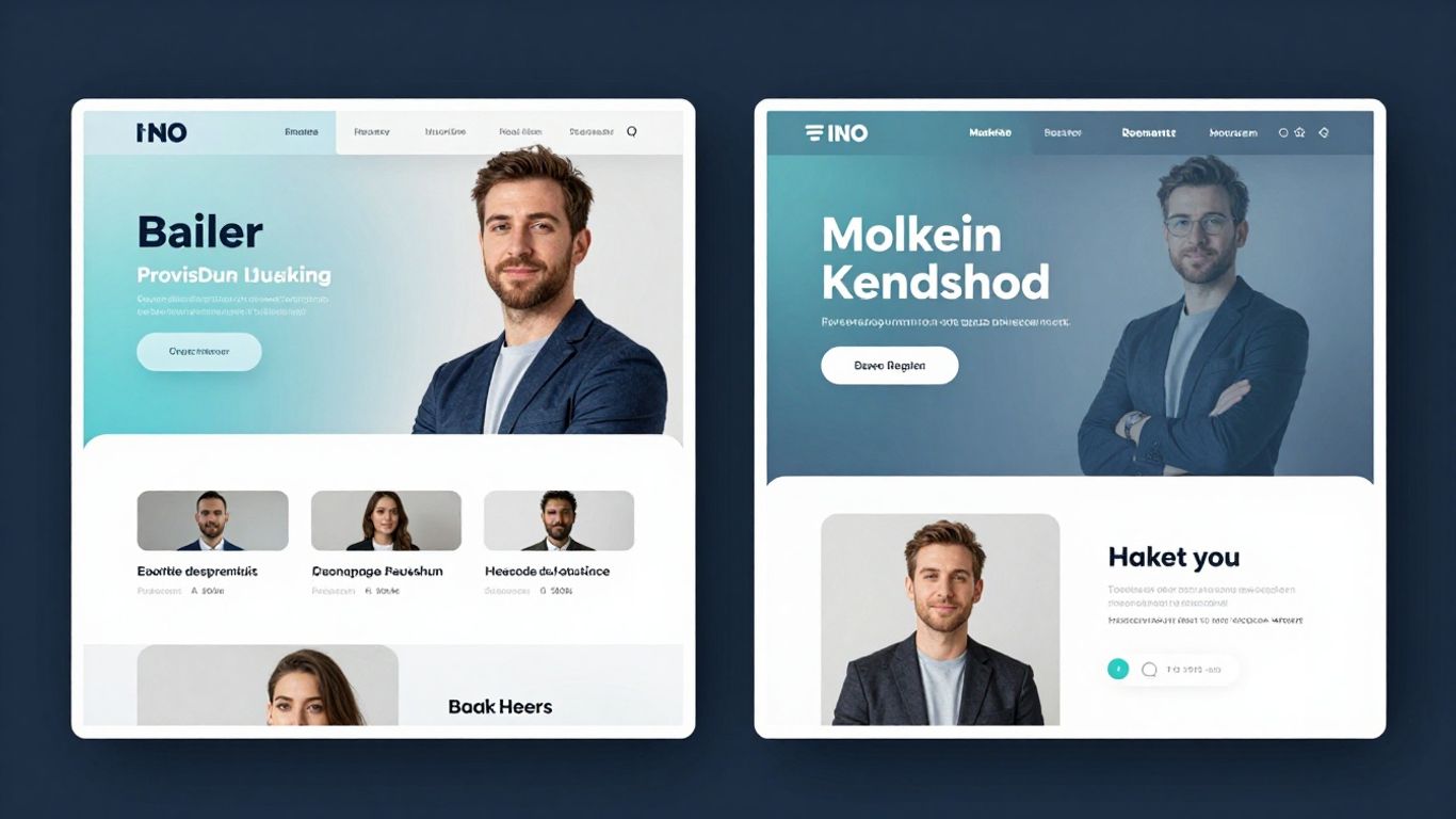 Profesionálně vypadající webová stránka s čistým designem.