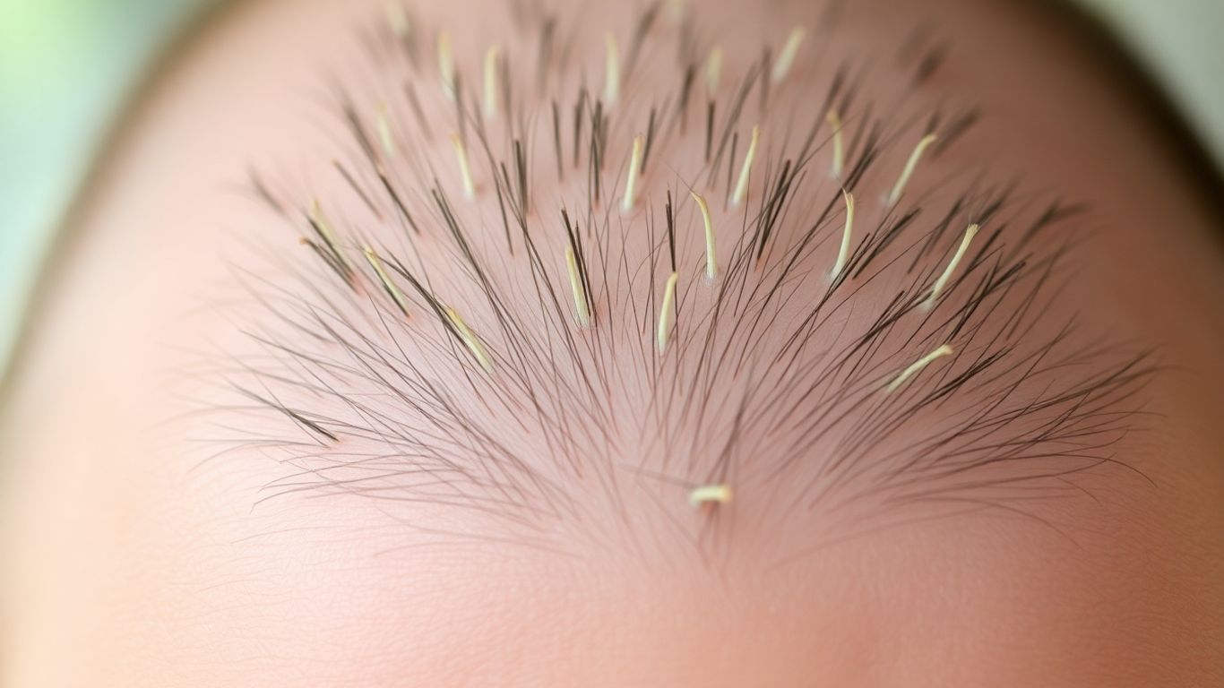 Healthy scalp with strong hair roots and follicles.