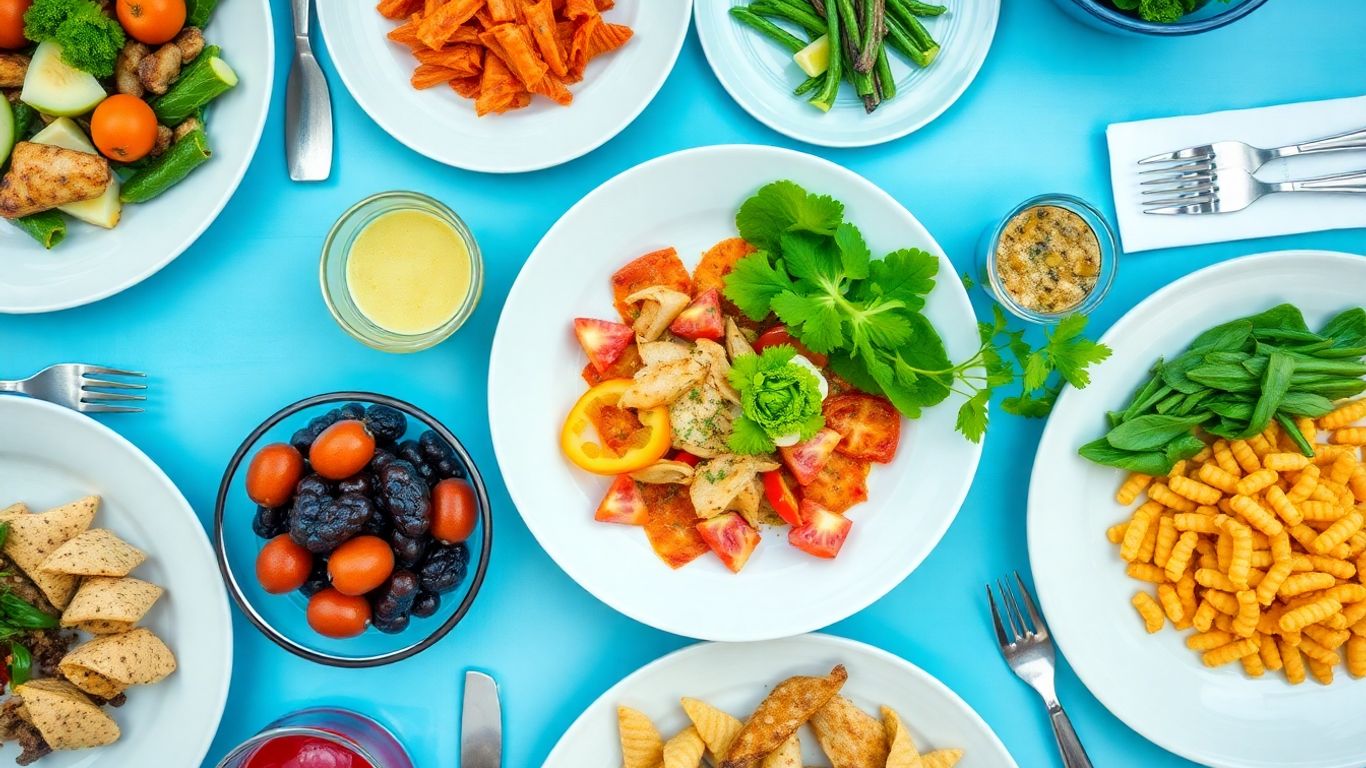 ภาพอาหารจัดเซตสวยงามน่ารับประทาน