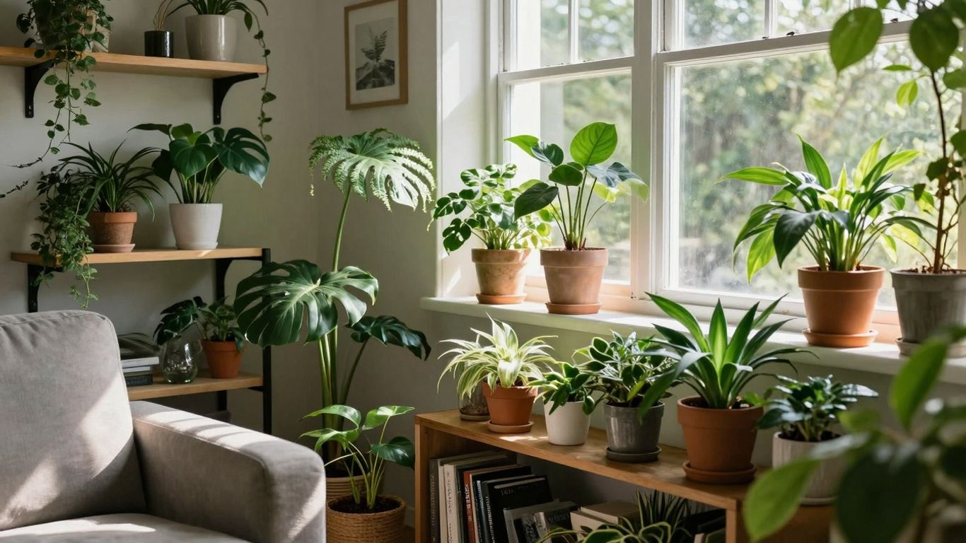 Grüne Zimmerpflanzen verbessern das Raumklima und Wohlbefinden.