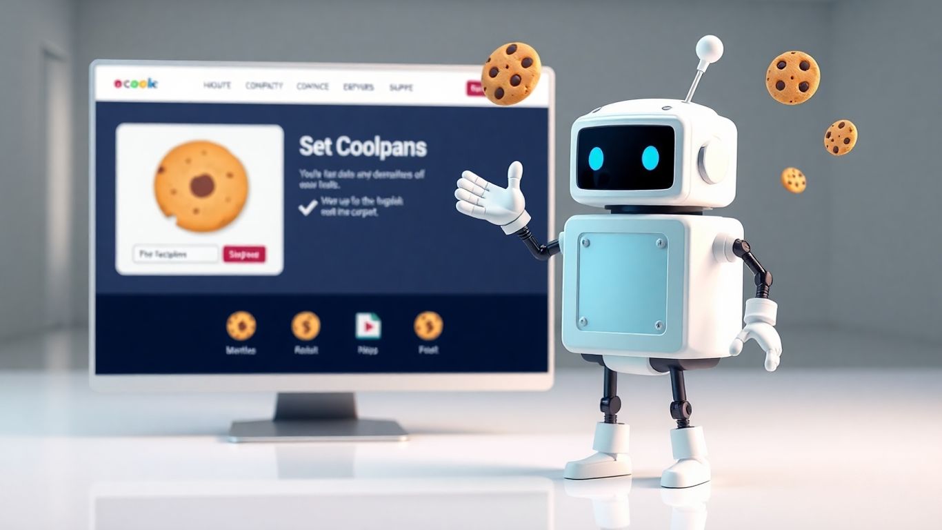 Cookiebot robot and website interface