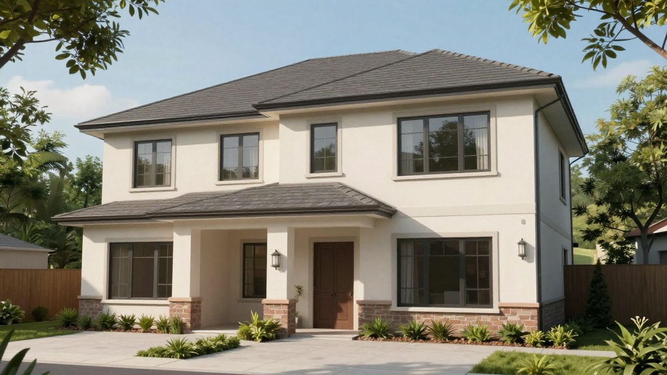 Casa moderna con protección y seguridad.