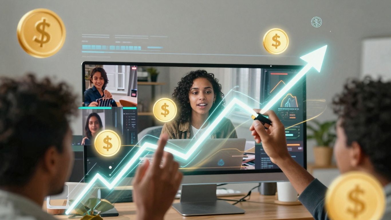 ViewFi platform interface with video engagement and rewards.