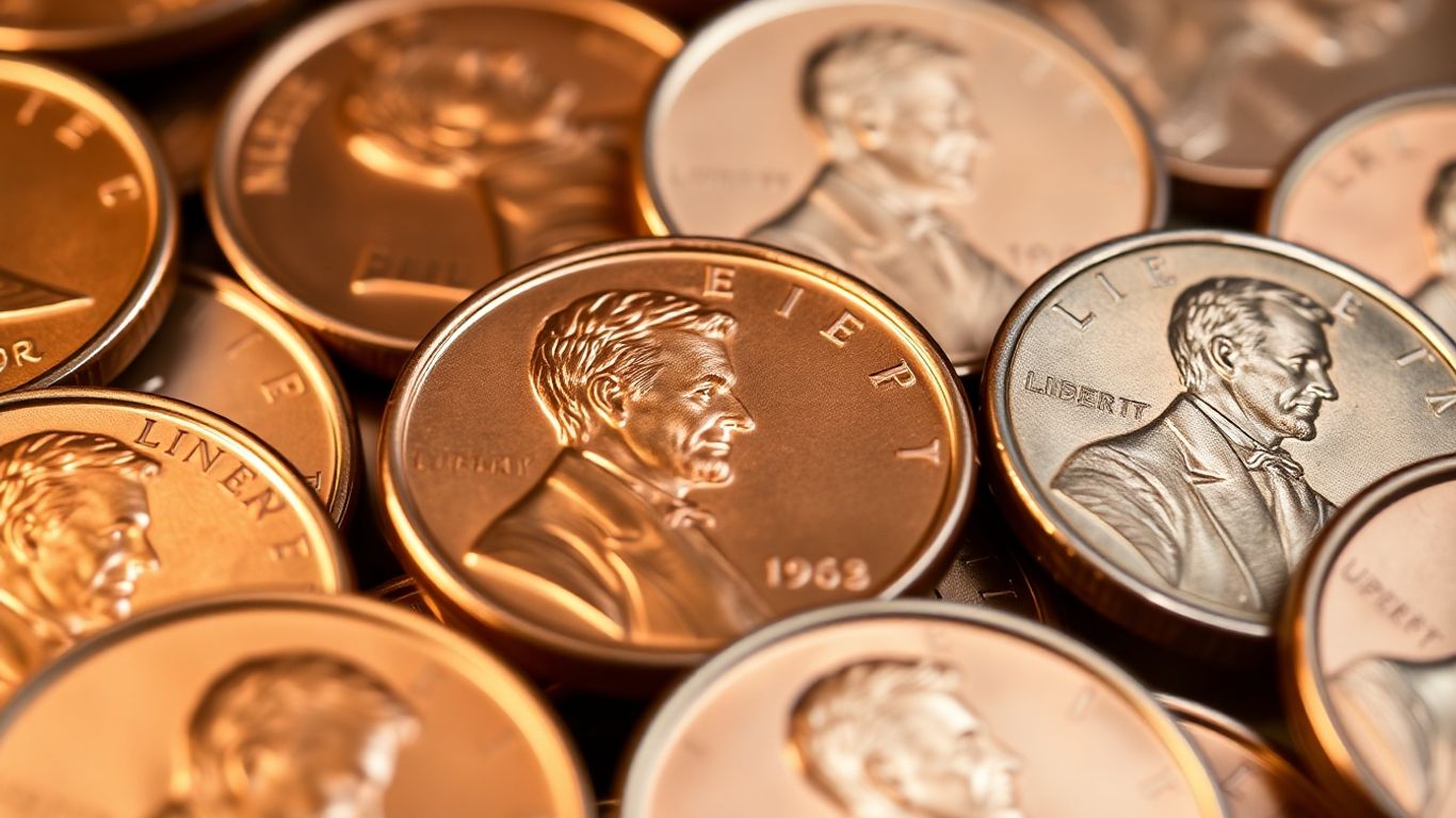 Collection of valuable wheat pennies for sale.