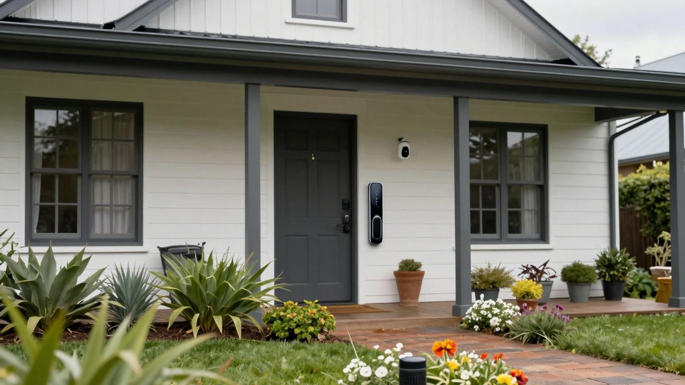 Smart home security system in a New Zealand house.