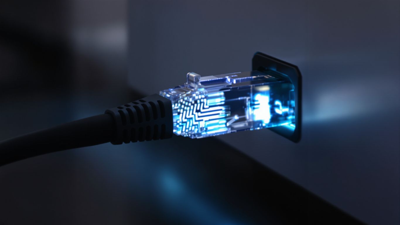 Gaming Ethernet cable plugged into console