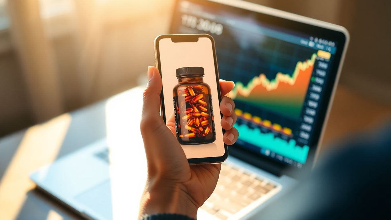 Supplement dropshipping automation on a smartphone screen.