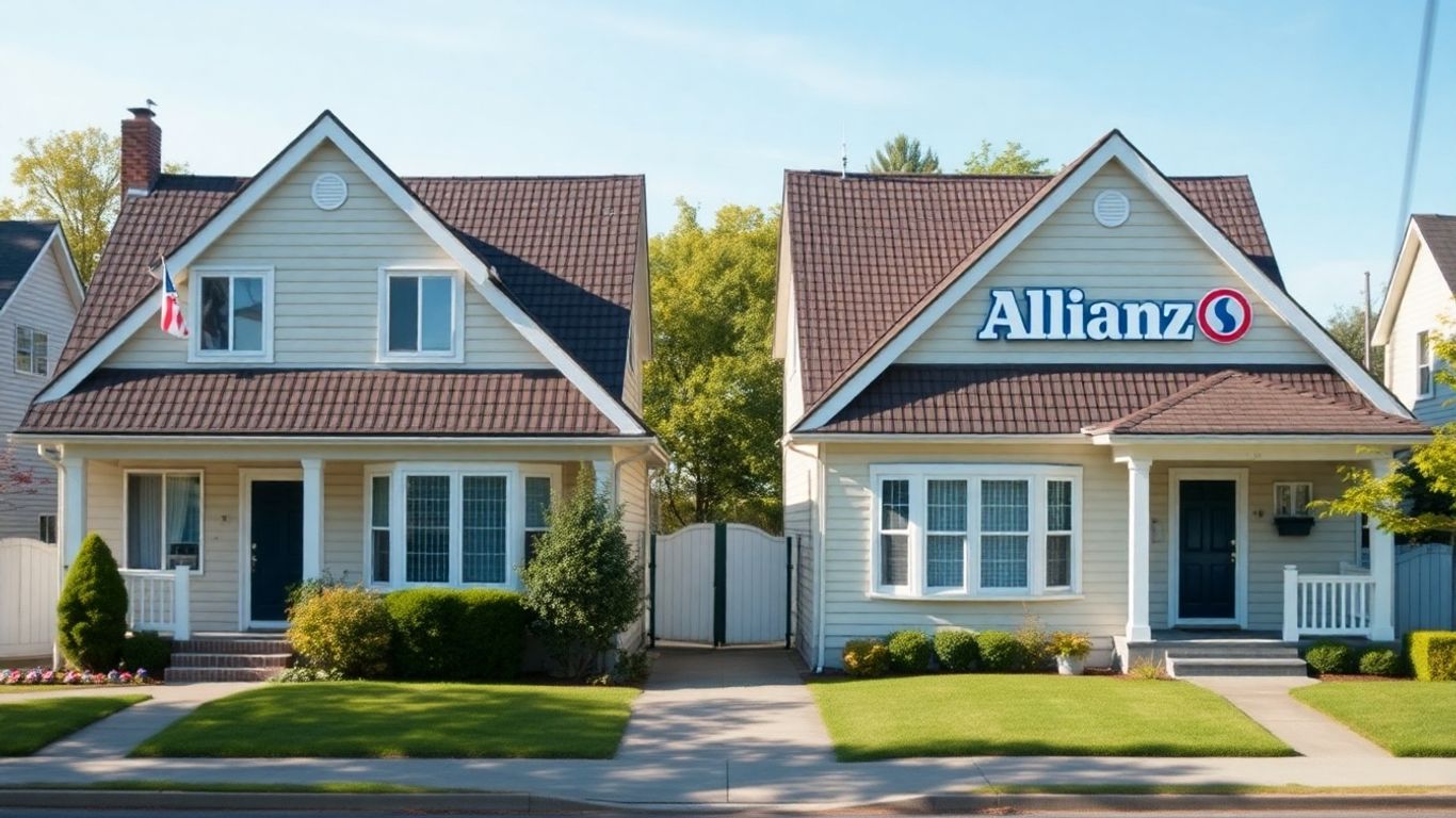 Dos casas vecinas con colores de Tuio y Allianz.