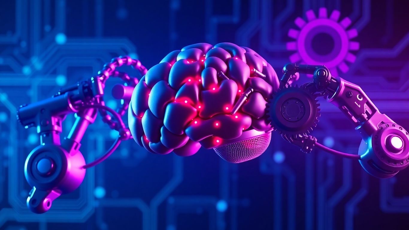 AI and robots working together for business efficiency.