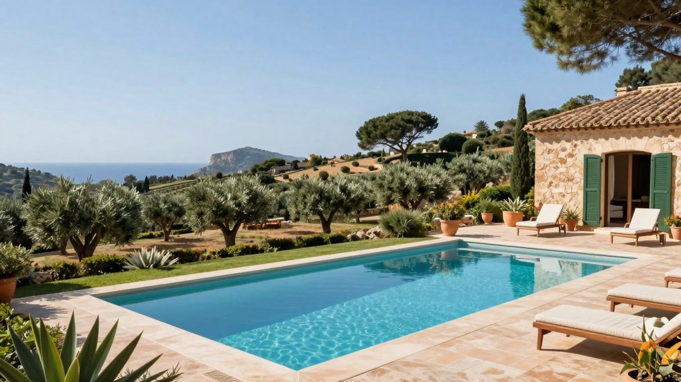 Luxe finca hotel met zwembad en olijfbomen op Mallorca