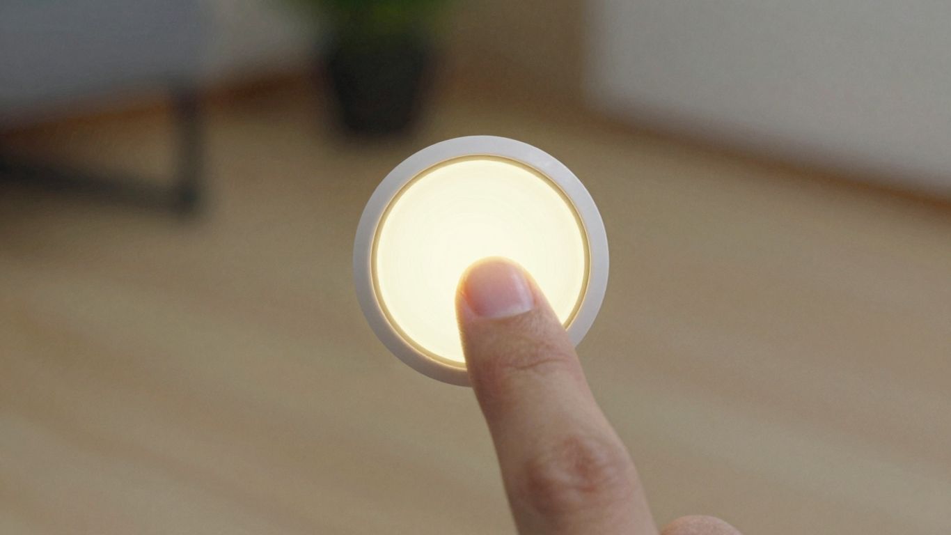 Finger about to click a glowing 'Create Account' button.