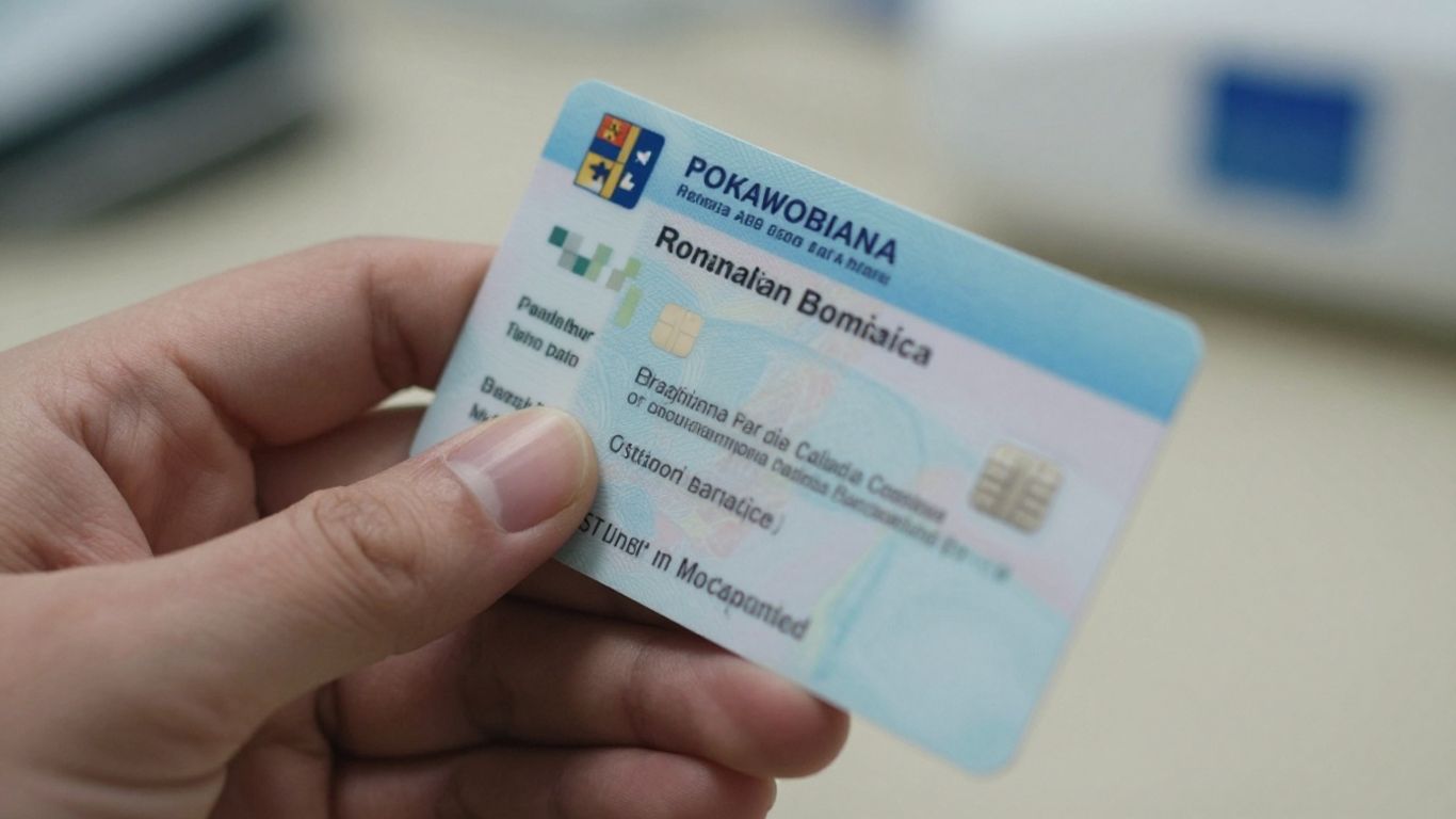 Card de sănătate românesc în mână