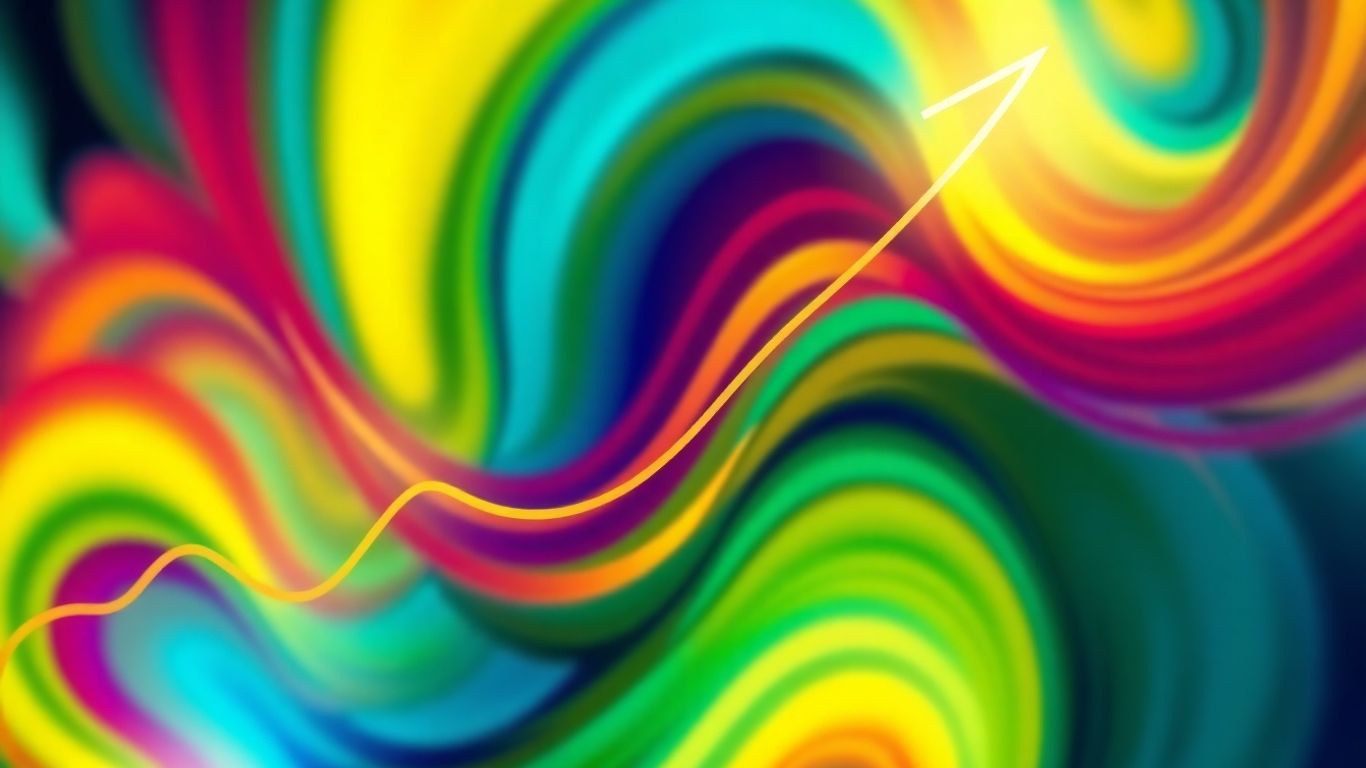 Abstract visual of sales growth and success