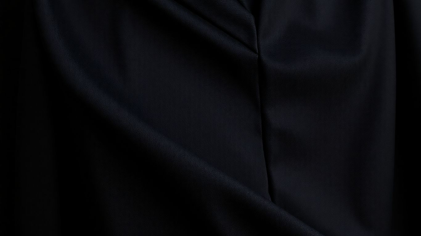 Professional graduation gown detail