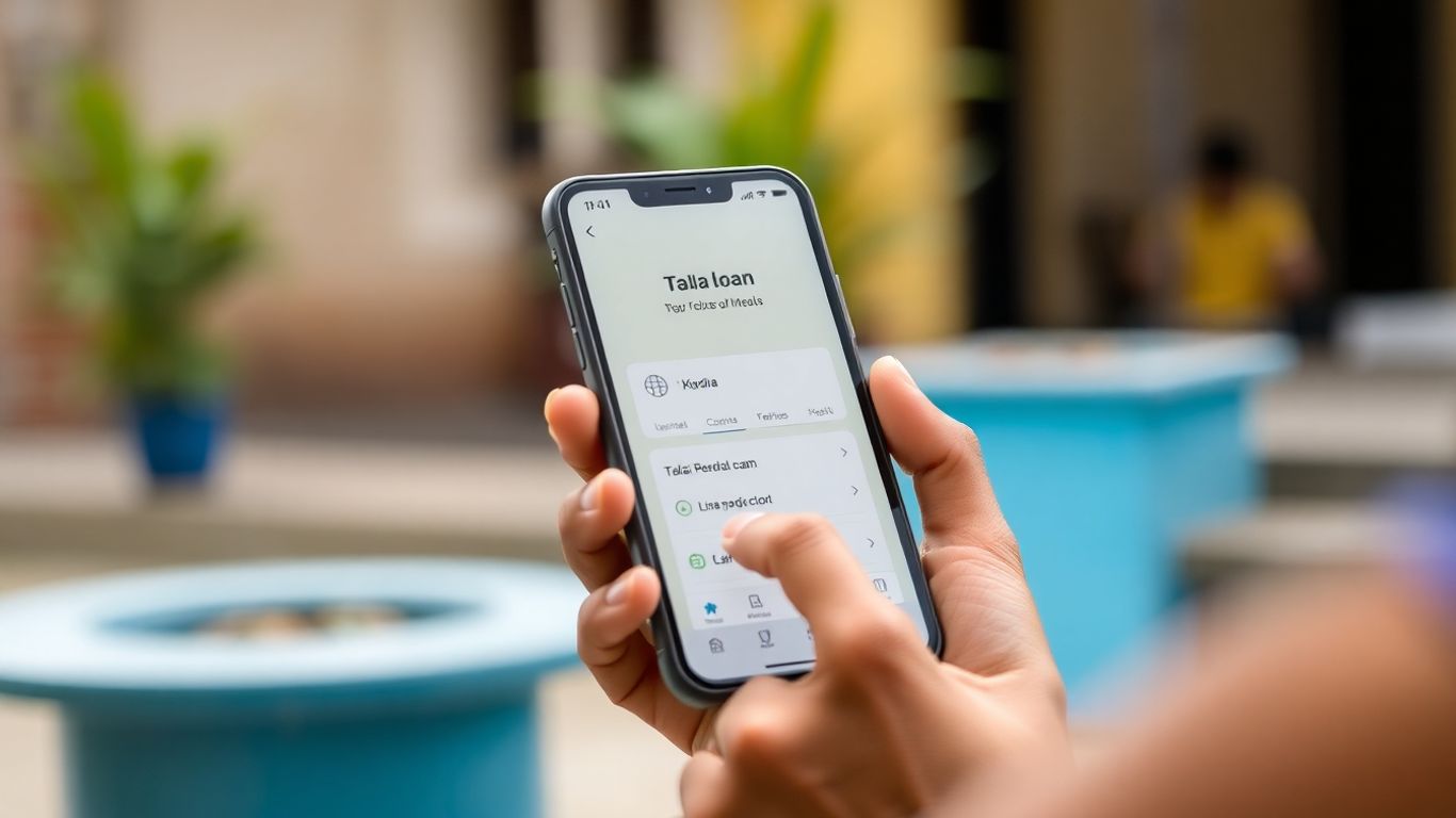 Persona usando la aplicación Tala en Paraguay.