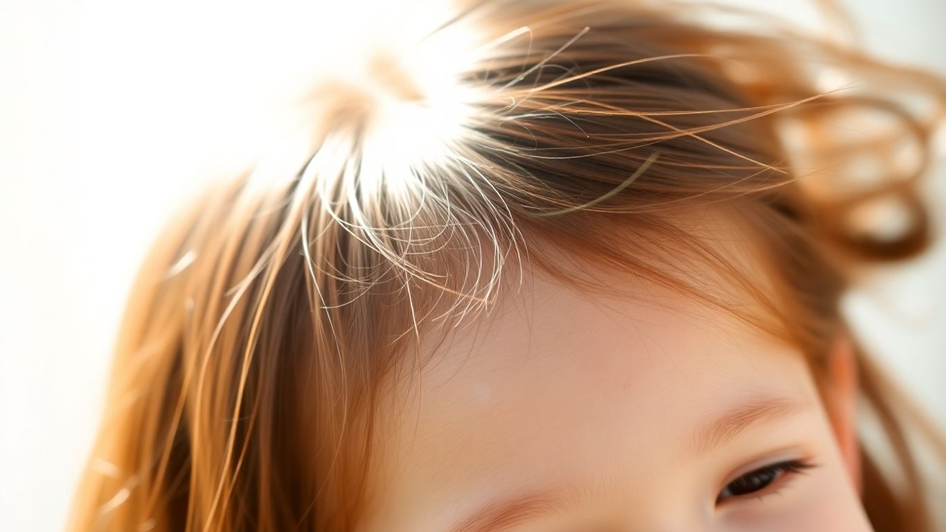 Kind mit gesundem Haar und klarer Kopfhaut