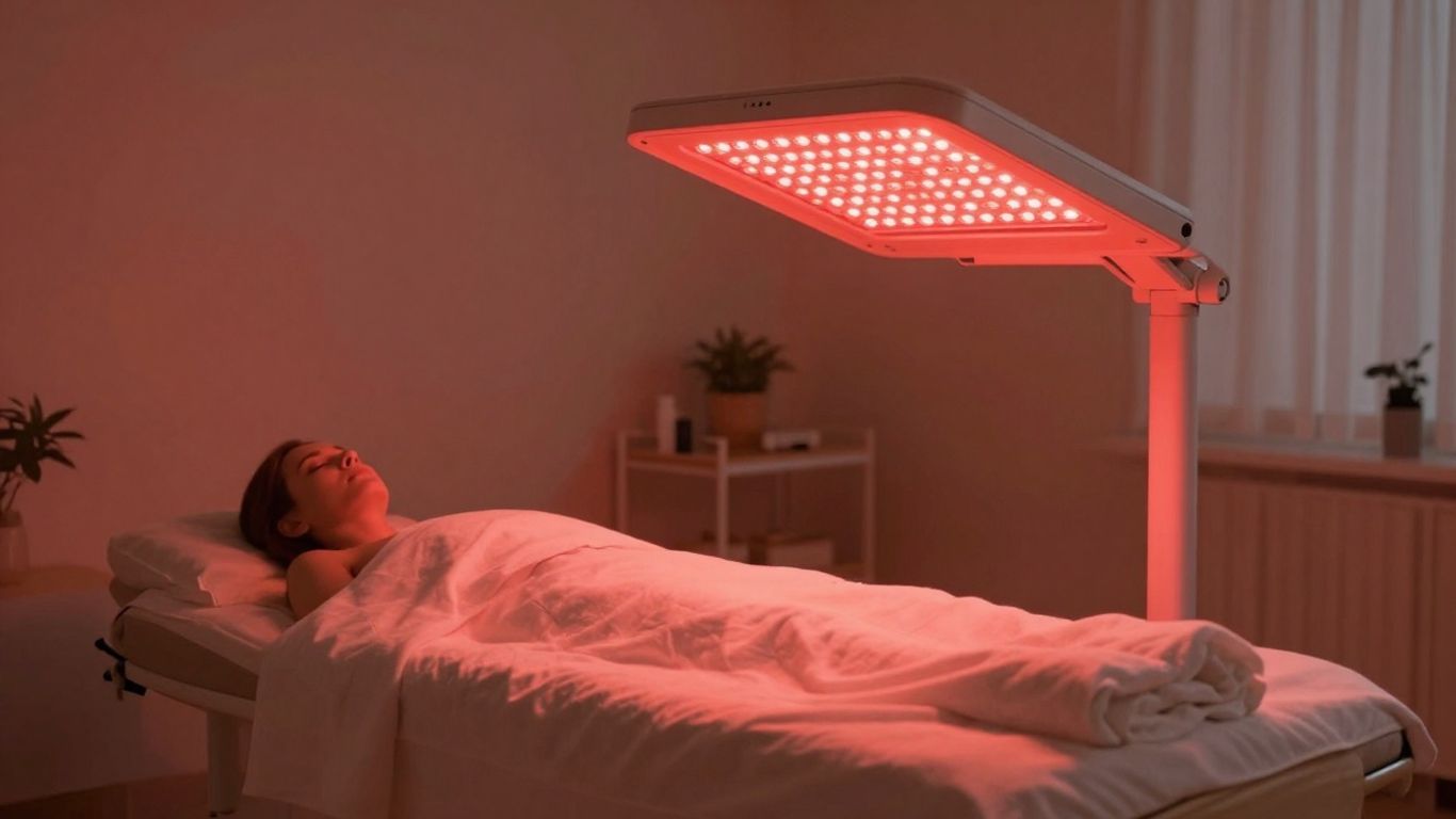 Red light therapy treatment room in Baltimore.