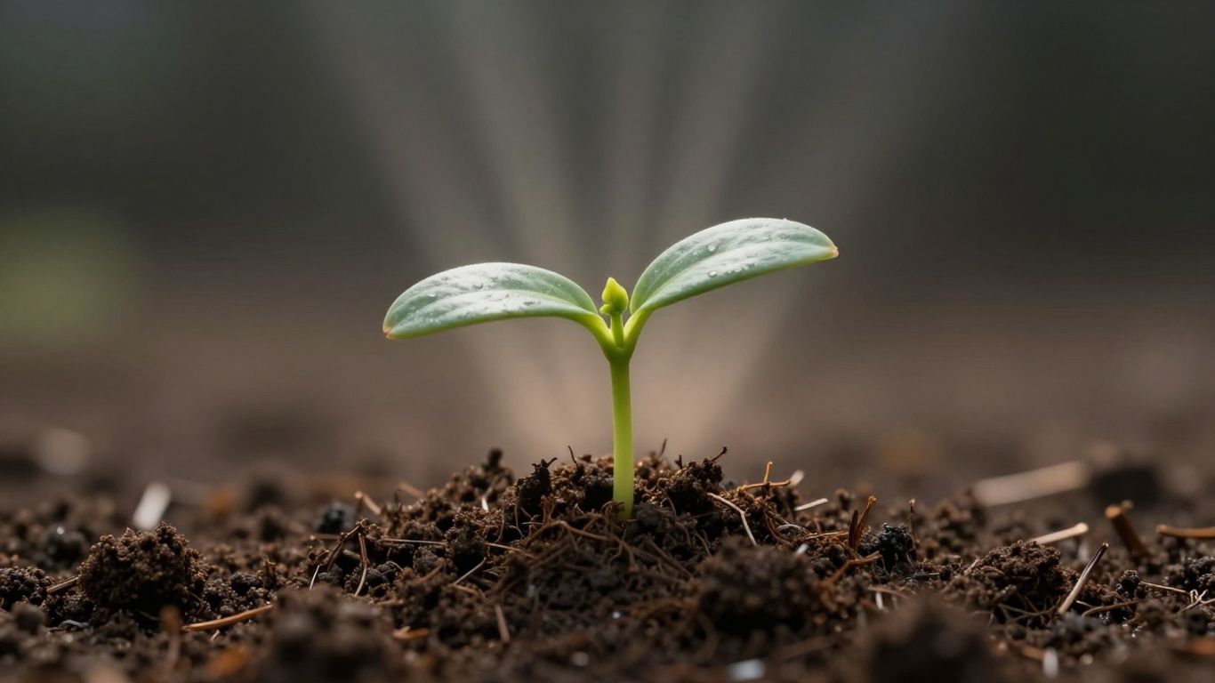 Seedling growing, symbolizing SEO timeline progress.