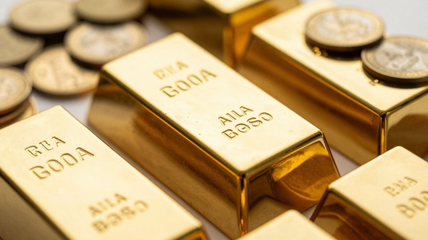 金條和金幣堆積如山。
