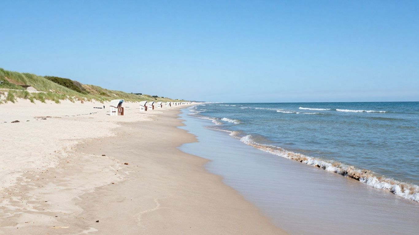 Paal 10 beach in Ouddorp with ocean and dunes.
