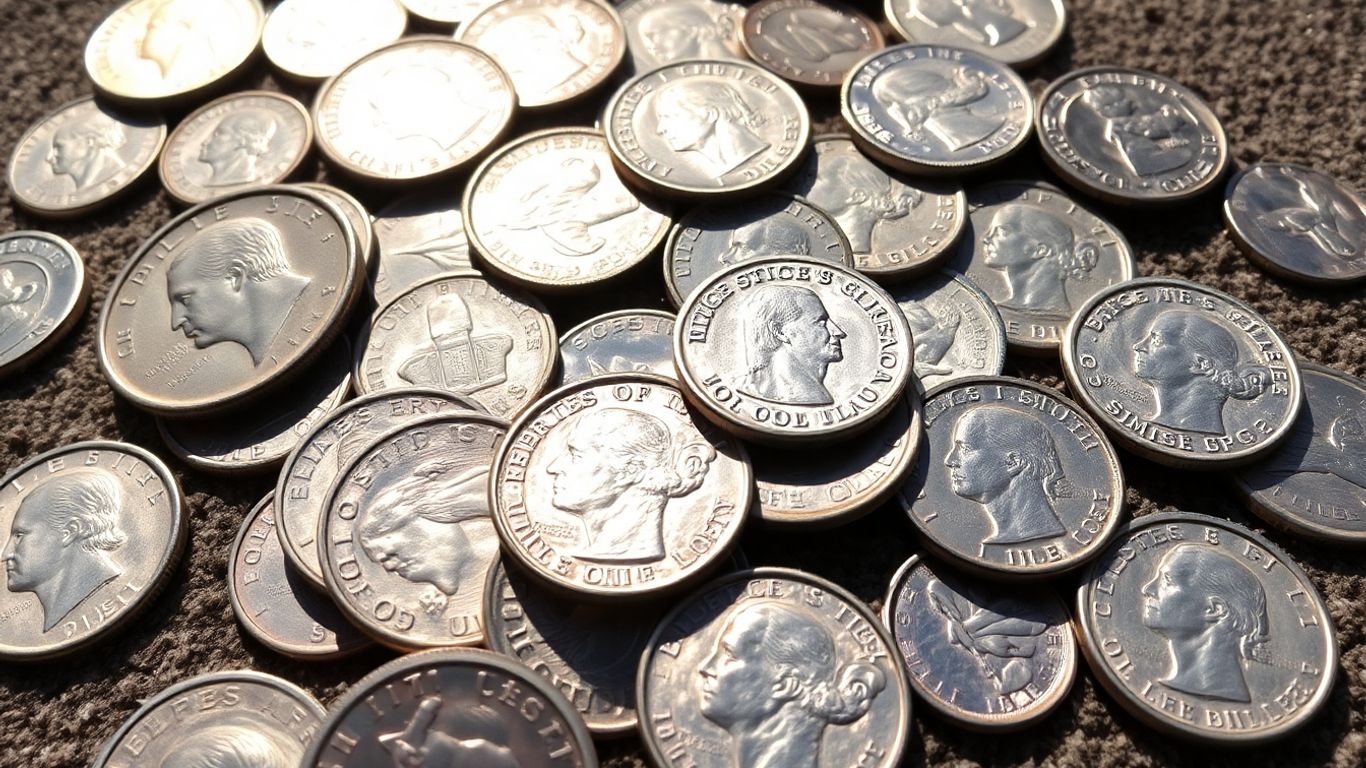 Collection of vintage silver coins from Dallas.