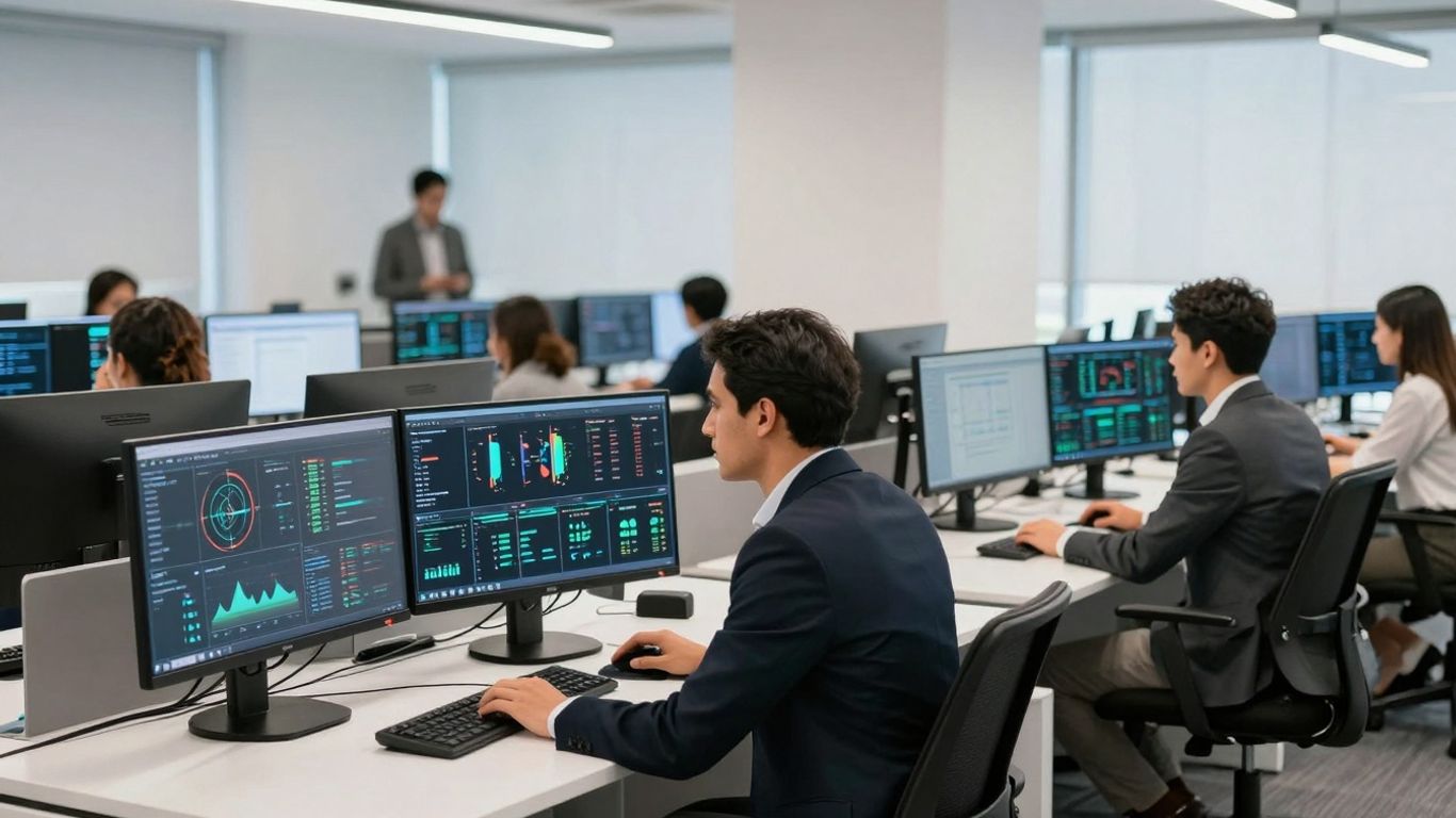 Bridgewater Associates' high-tech office environment.