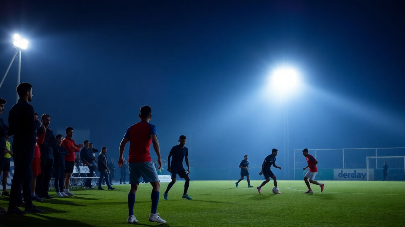 فرق كرة القدم الشبابية في تينركوك استعداداً للمباراة