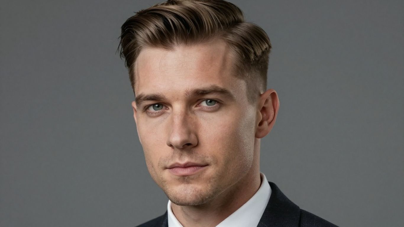Man with a sharp, well-styled haircut