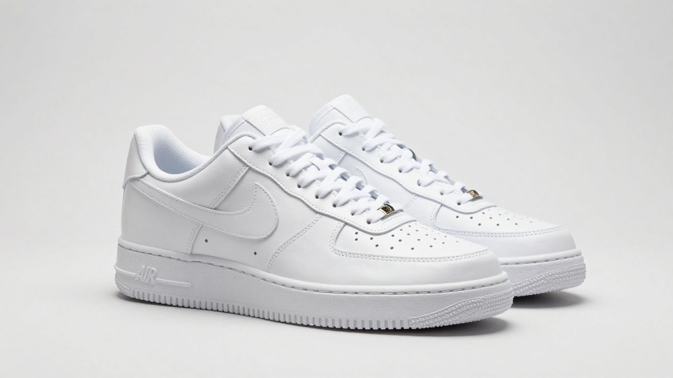 Pantofi Air Force albi, eleganți și atemporali.