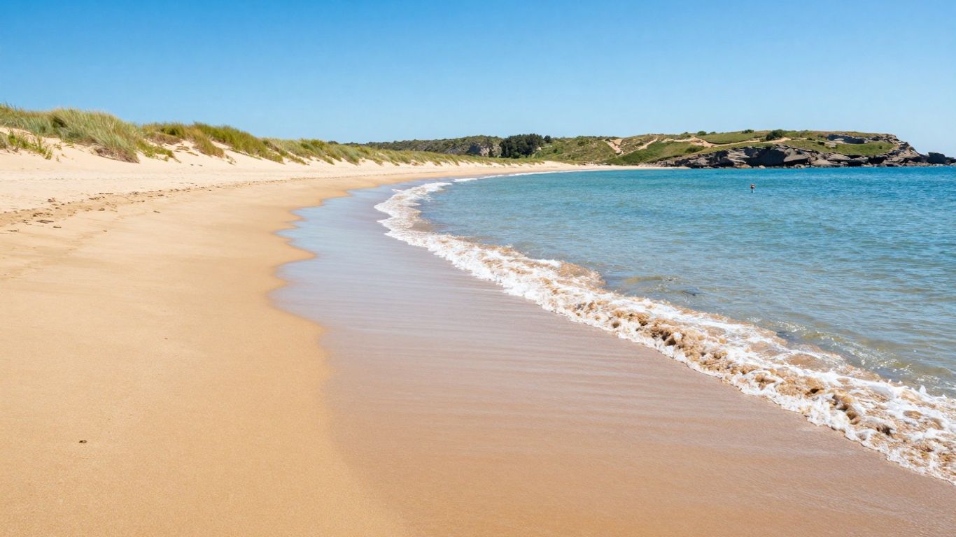 Zuid-Hollandse kustlijn met zandstrand en duinen