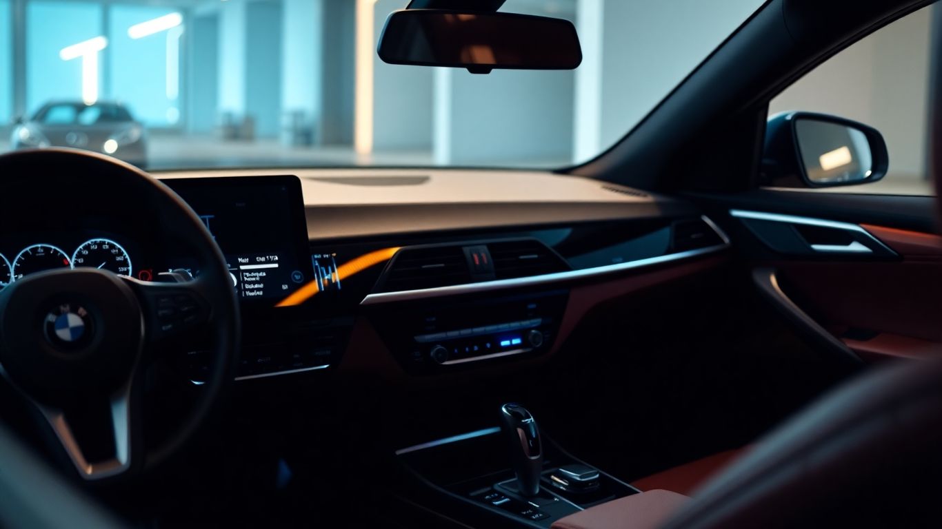 BMW interior with AI voice assistant integration.
