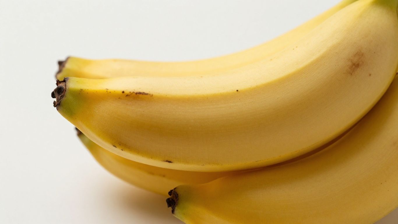 Close-up of a detailed banana with intricate peel patterns.