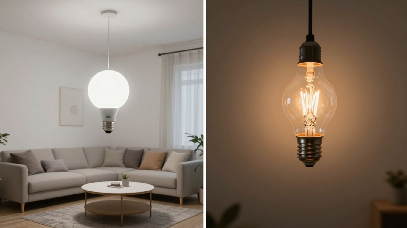 LED vs Halogen bulbs in UK homes: light comparison.