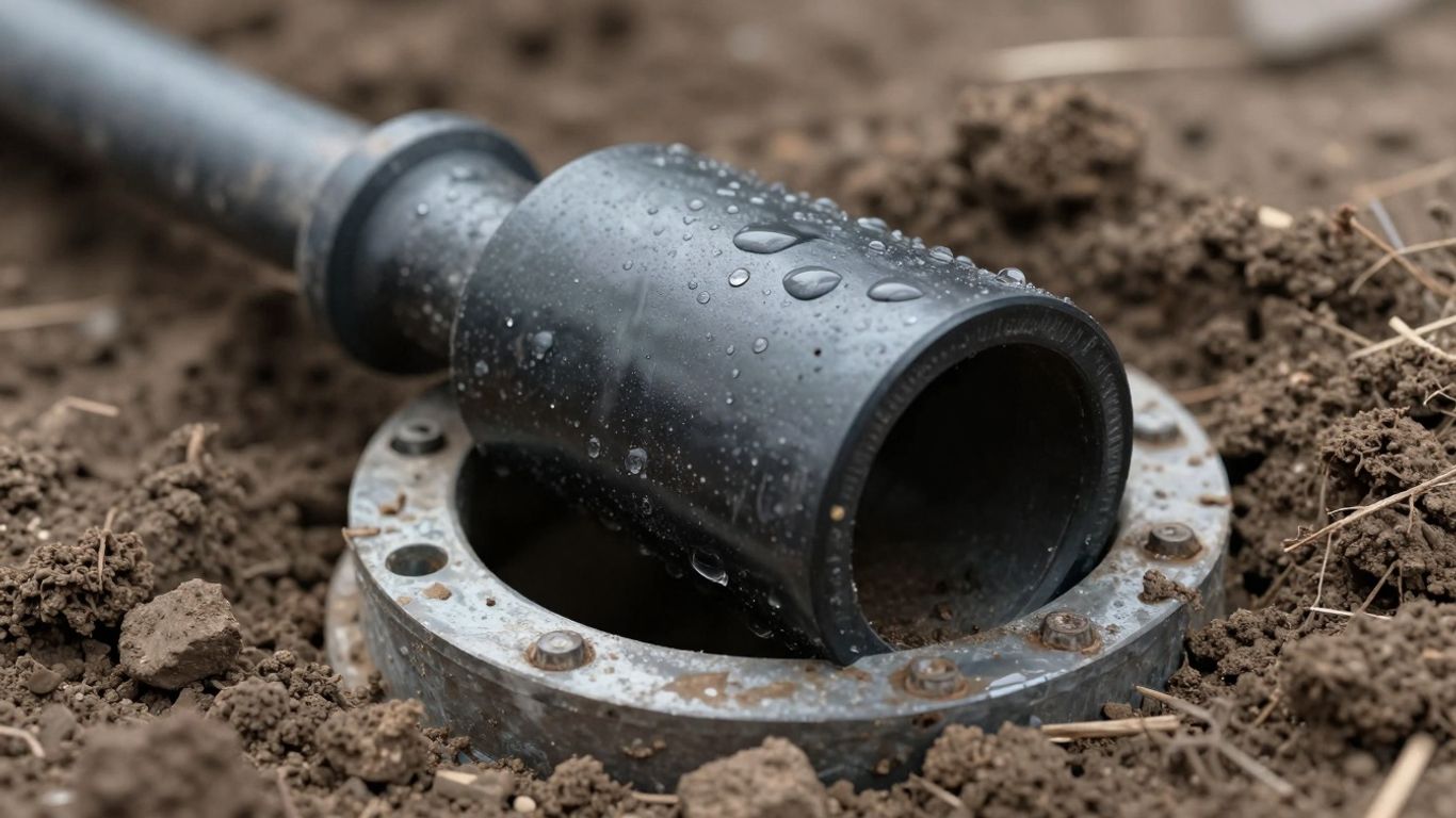 Newly installed well seal on a drilled wellhead.