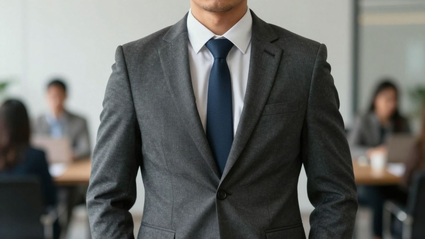 Man of woman in business attire for interview